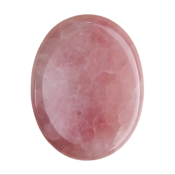 Rose Quartz worry stone palm stone oval thumb stone rock healing crystal gift - Picture 4 of 10